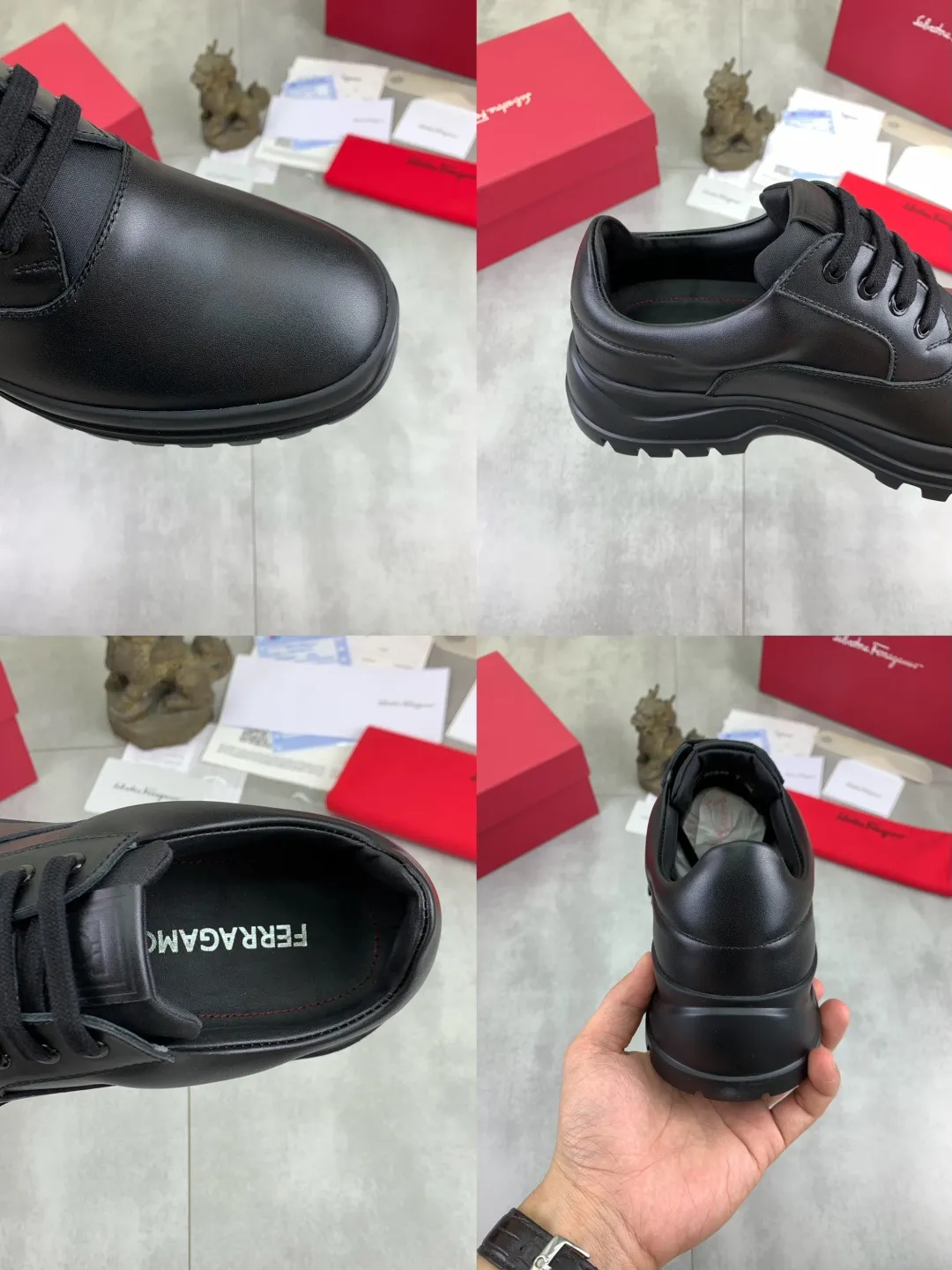 Men's men's shoes💰P640💰【New style】High quality water-dyed cowhide 🆘【Salvatore Ferragamo】Ferragamo's latest casual business leather shoes for men! Listed simultaneously! The fabric is made of specially imported original calfskin, and the interior is made of imported water-dyed cowhide. It is absolutely luxurious and leads the fashion trend. High-end foam outsole, matching sizes: 38-44 (45 and 46 can be customized) 4️⃣ colors available